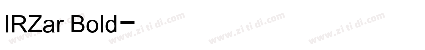IRZar Bold字体转换